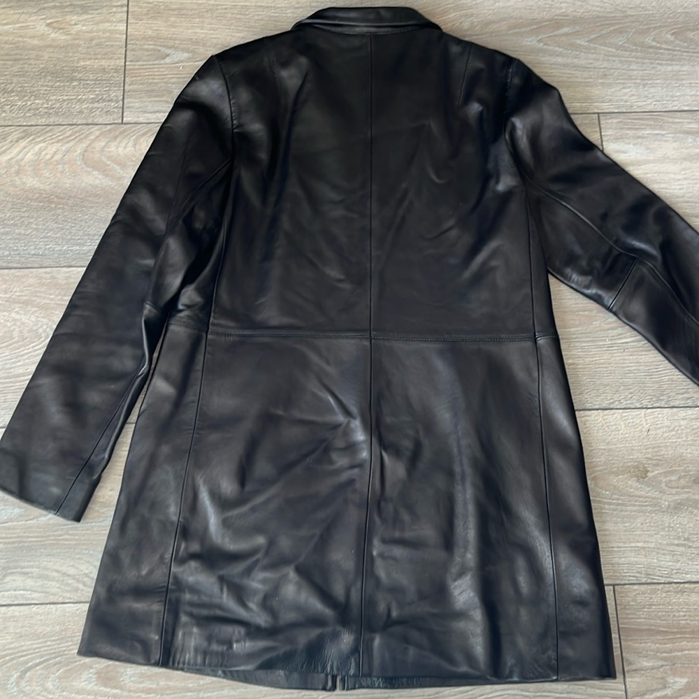 Like new Siena Studio, leather coat, mid length size medium/black - Picture 2 of 9